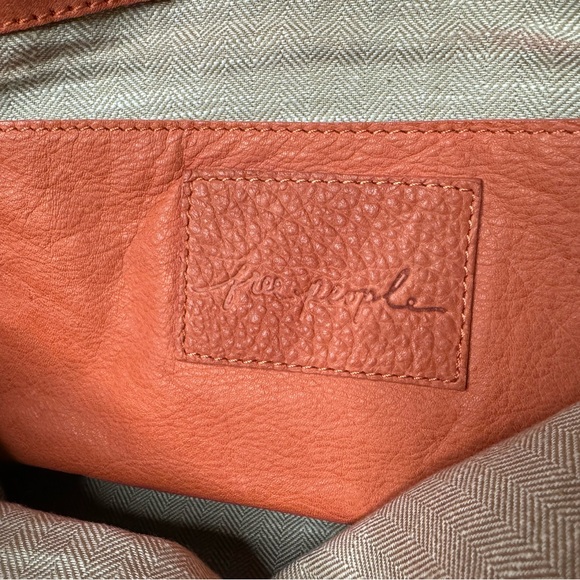 Free People Orange Mini Willow Leather Tote - Picture 5 of 6